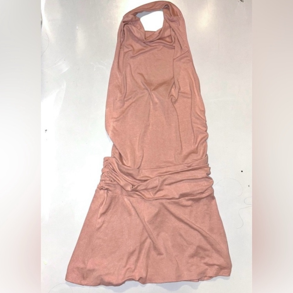 Free People Backless Halter Dress in Taupe - Picture 4 of 6